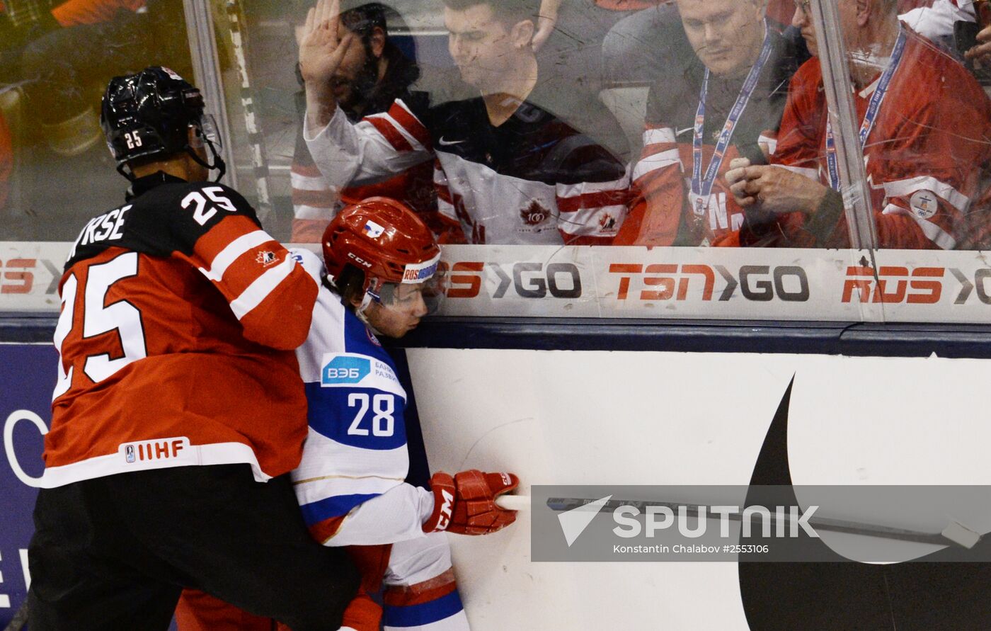 Ice Hockey World Junior Championships. Canada vs. Russia