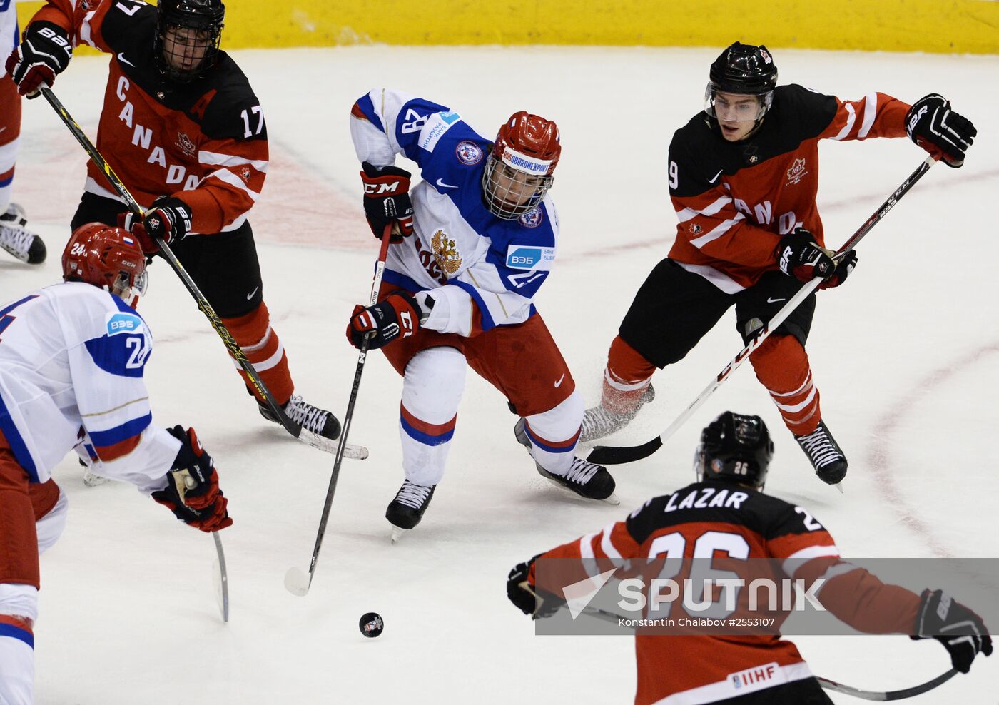 Ice Hockey World Junior Championships. Canada vs. Russia