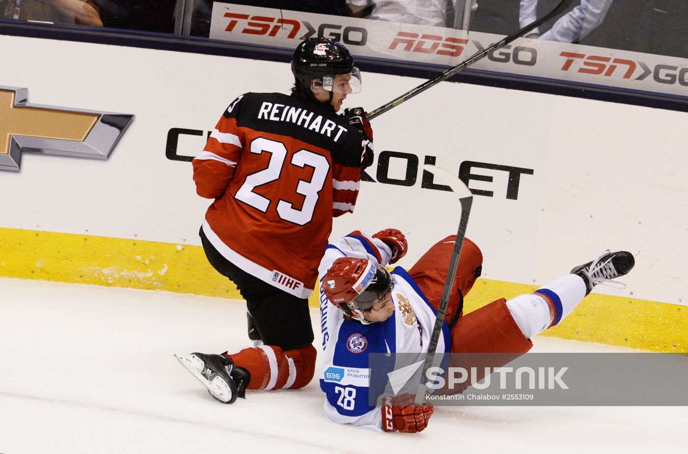 Ice Hockey World Junior Championships. Canada vs. Russia