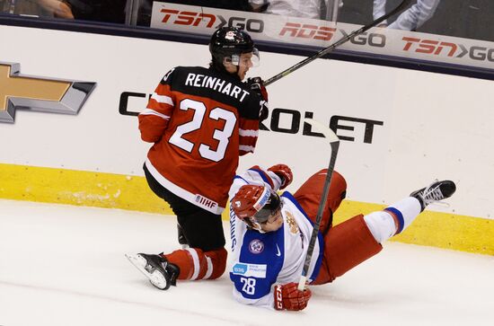 Ice Hockey World Junior Championships. Canada vs. Russia