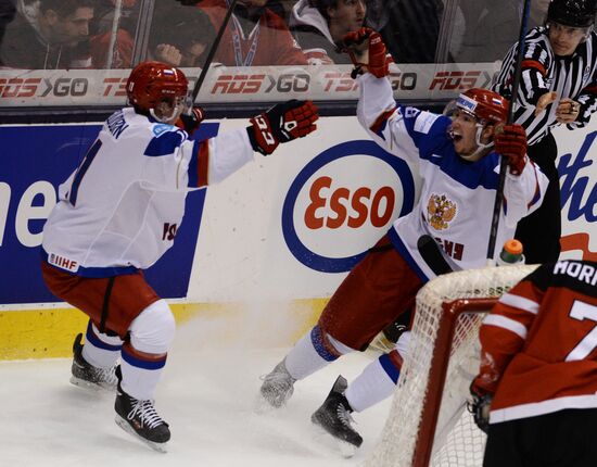 Ice Hockey World Junior Championships. Canada vs. Russia