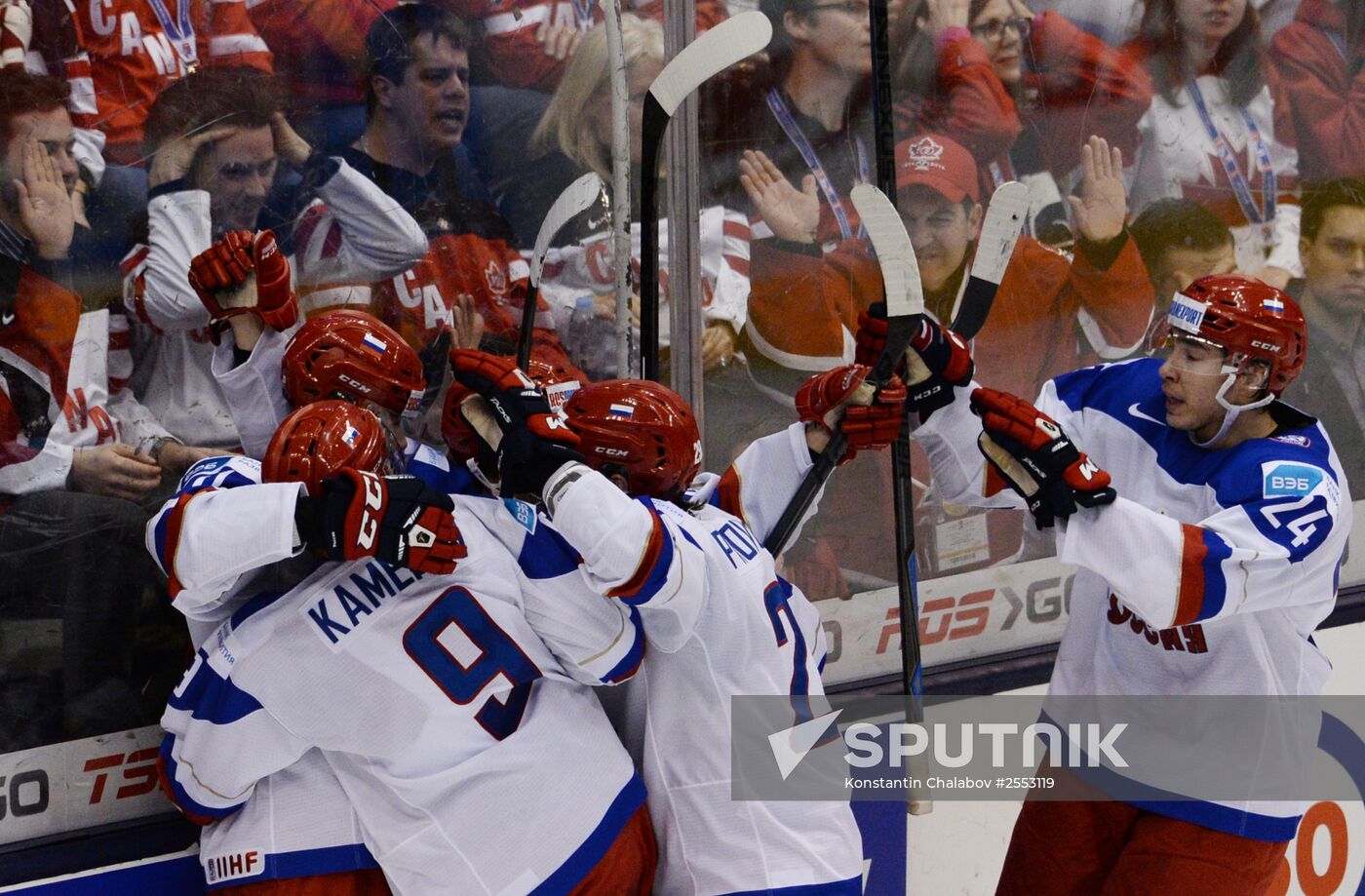 Ice Hockey World Junior Championships. Canada vs. Russia