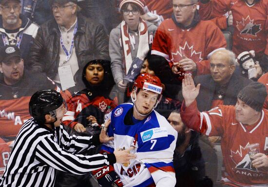 Ice Hockey World Junior Championships. Canada vs. Russia