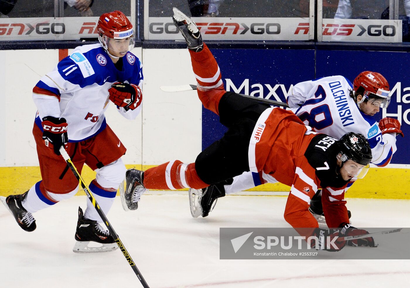 Ice Hockey World Junior Championships. Canada vs. Russia