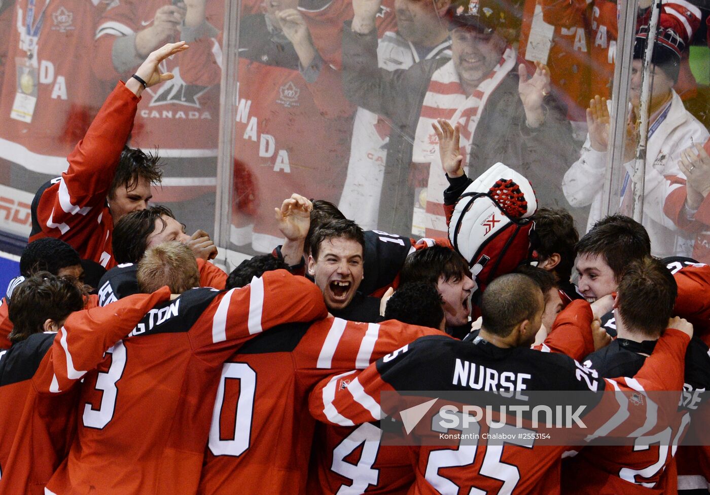 Ice Hockey World Junior Championships. Canada vs. Russia