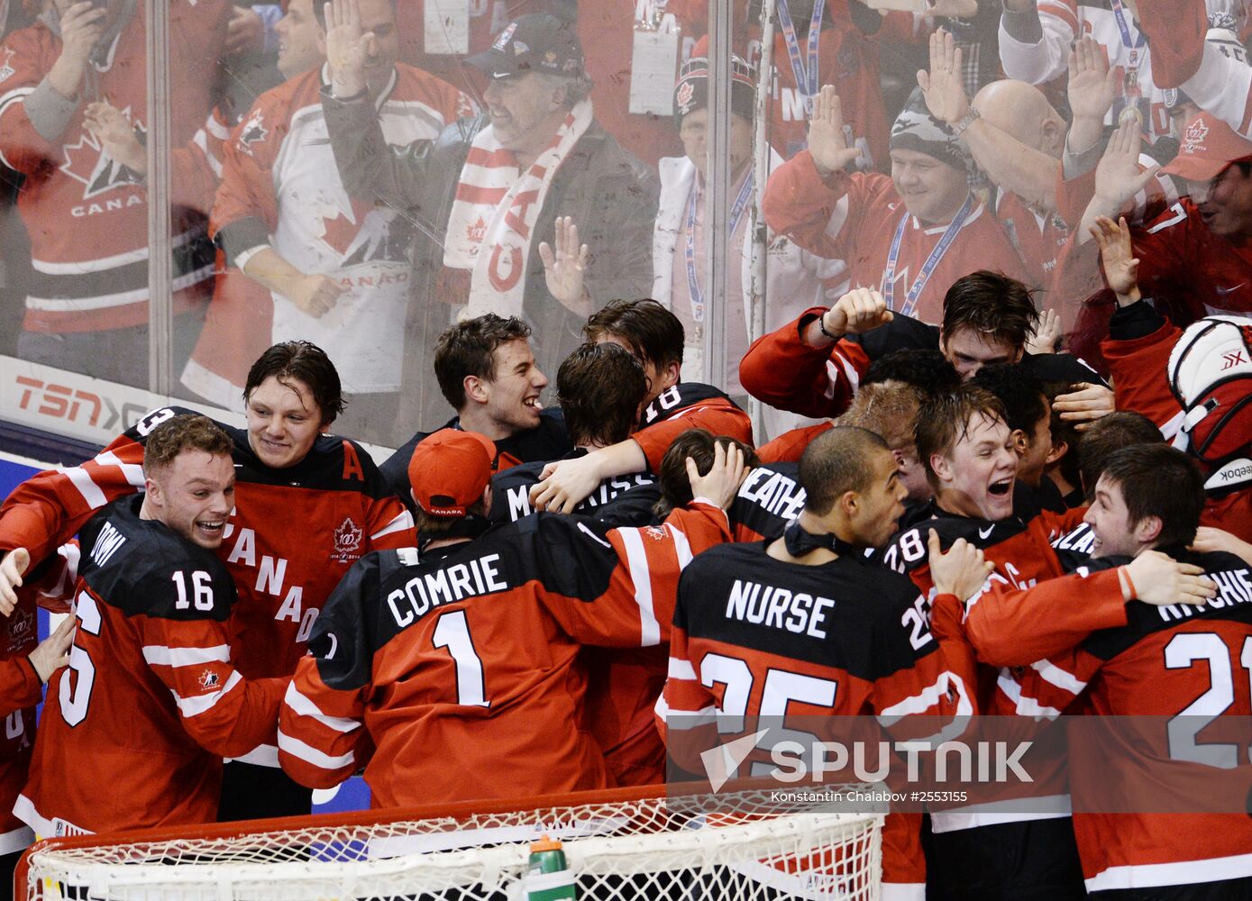 Ice Hockey World Junior Championships. Canada vs. Russia