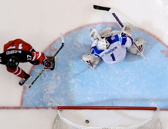 Ice Hockey World Junior Championships. Canada vs. Russia