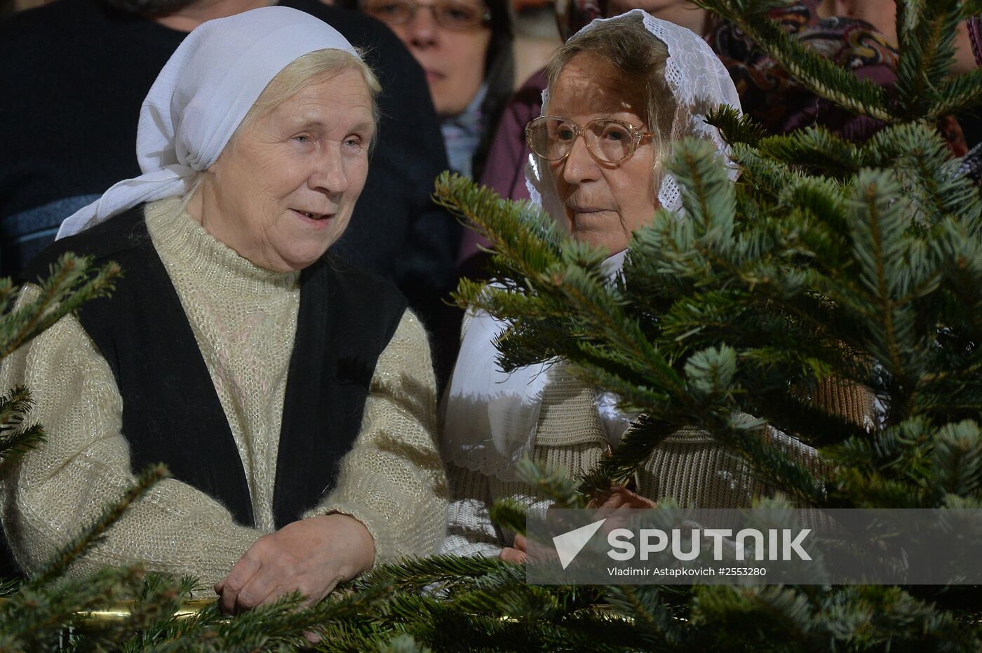 Christmas Eve service at the Cathedral of Christ the Savior