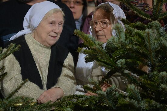 Christmas Eve service at the Cathedral of Christ the Savior