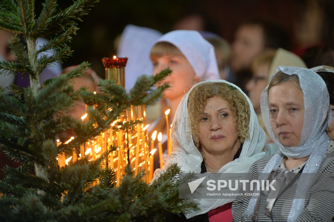 Christmas Eve service at the Cathedral of Christ the Savior