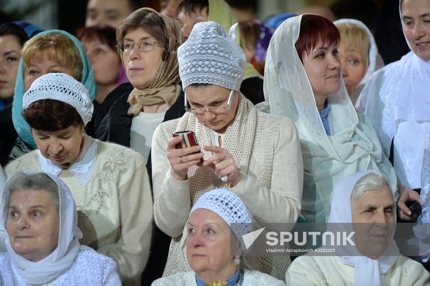 Christmas Eve service at the Cathedral of Christ the Savior