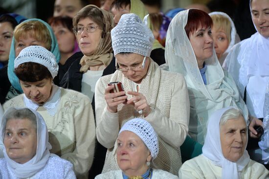 Christmas Eve service at the Cathedral of Christ the Savior