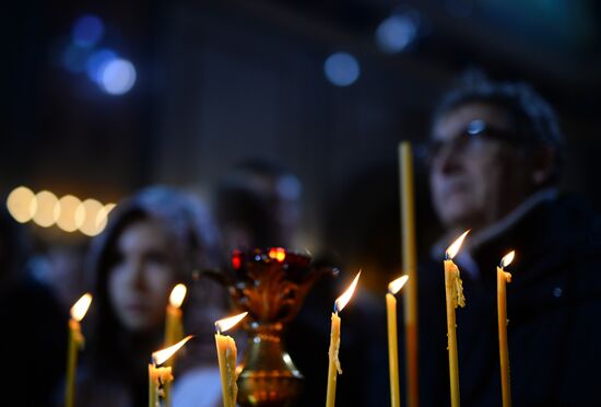Christmas Eve service at the Cathedral of Christ the Savior