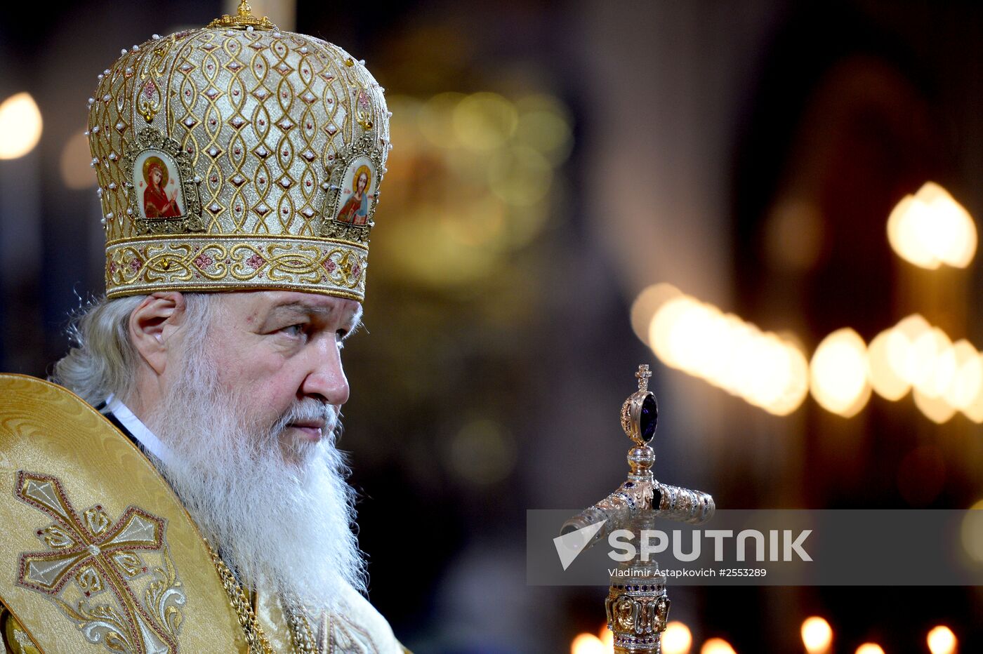 Christmas Eve service at the Cathedral of Christ the Savior