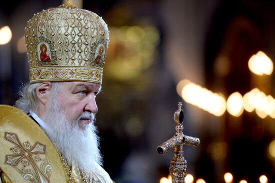 Christmas Eve service at the Cathedral of Christ the Savior