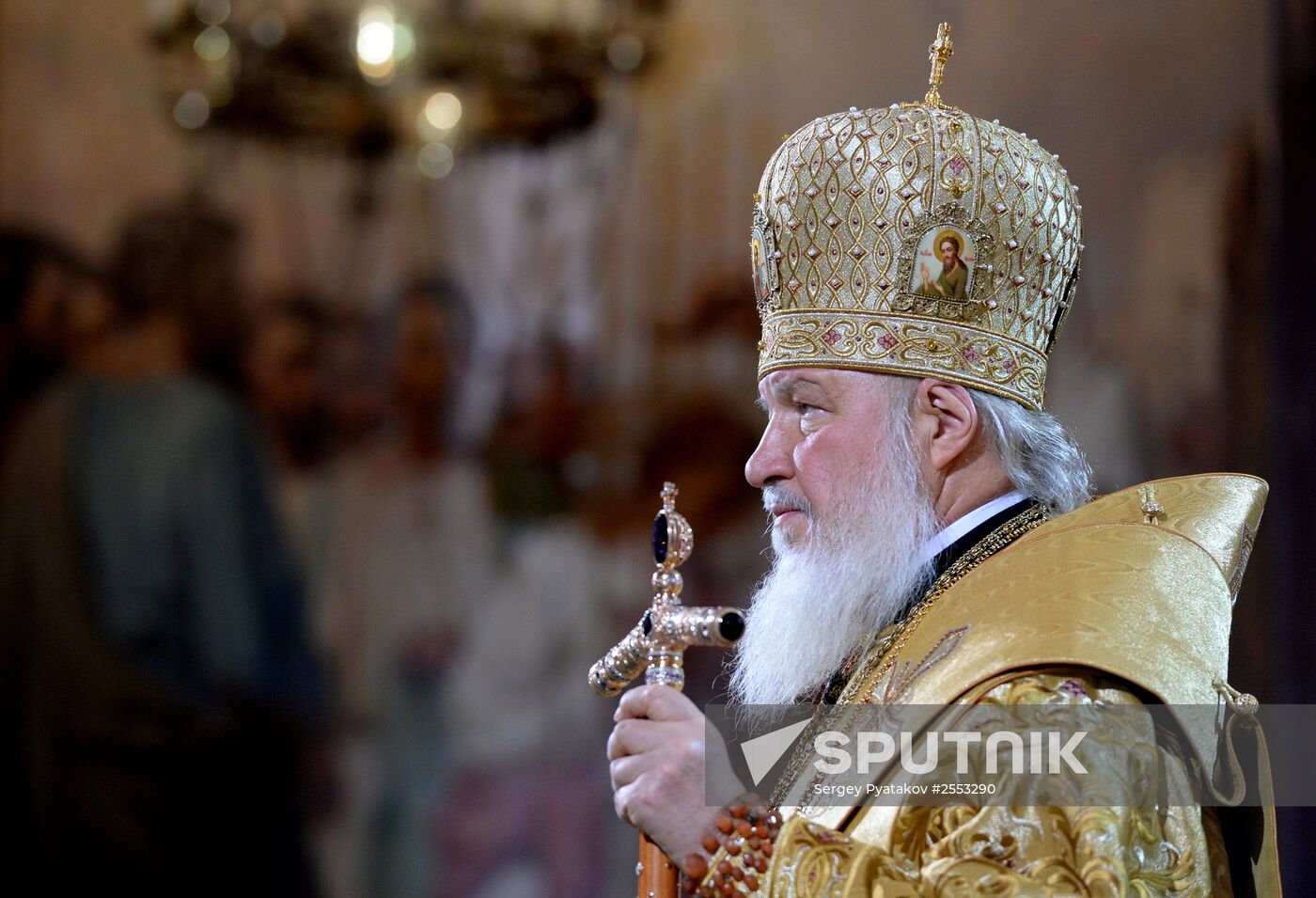 Christmas Eve service at the Cathedral of Christ the Savior