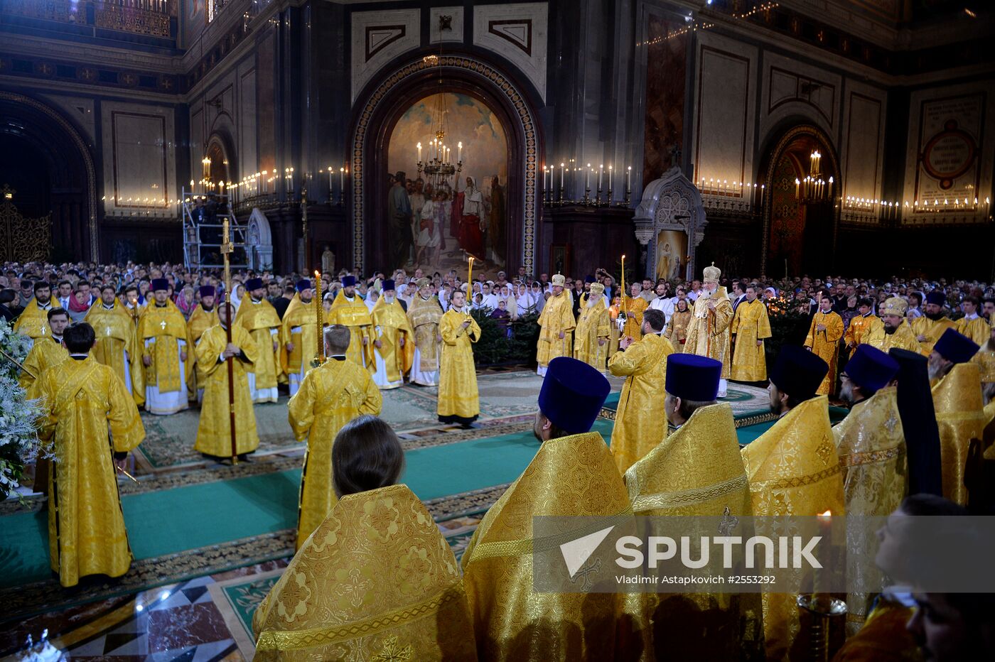 Christmas Eve service at the Cathedral of Christ the Savior