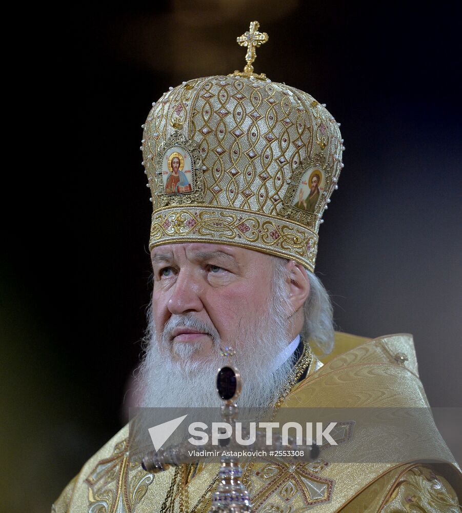 Christmas Eve service at the Cathedral of Christ the Savior