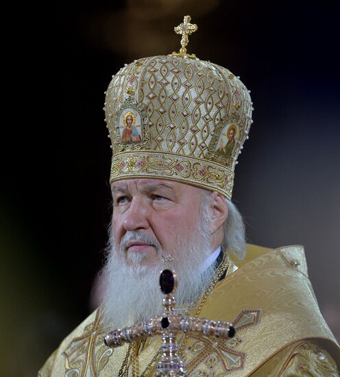 Christmas Eve service at the Cathedral of Christ the Savior