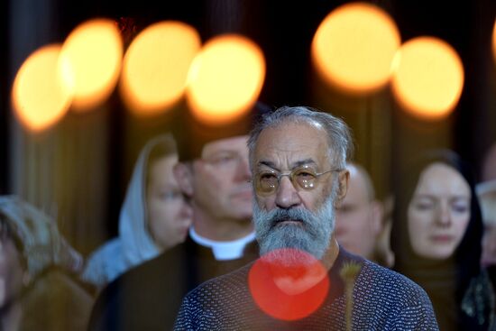 Christmas Eve service at the Cathedral of Christ the Savior