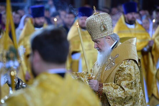 Christmas Eve service at the Cathedral of Christ the Savior