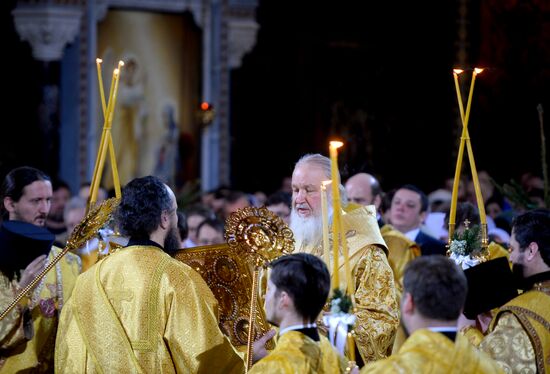 Christmas Eve service at the Cathedral of Christ the Savior