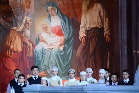 Christmas Eve service at Cathedral of Christ the Savior