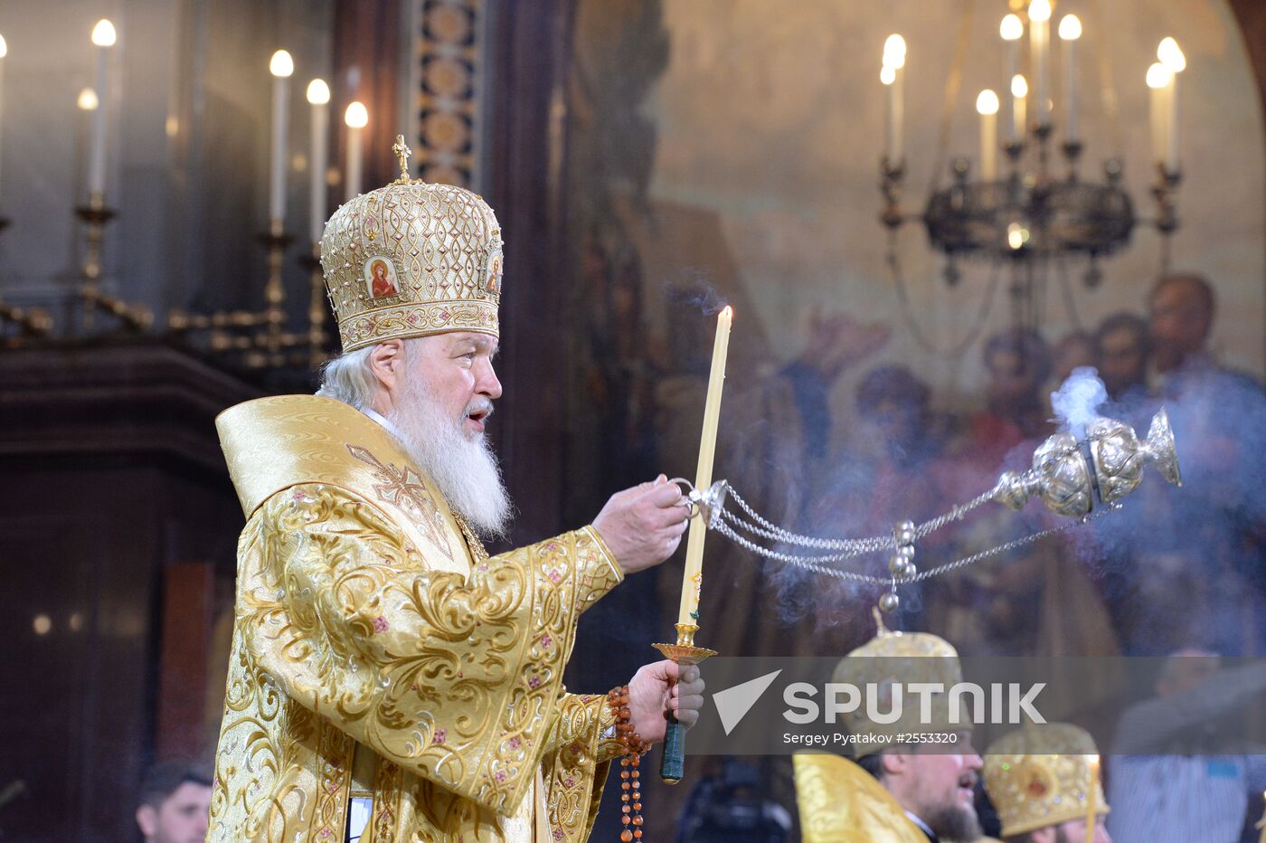 Christmas Eve service at the Cathedral of Christ the Savior