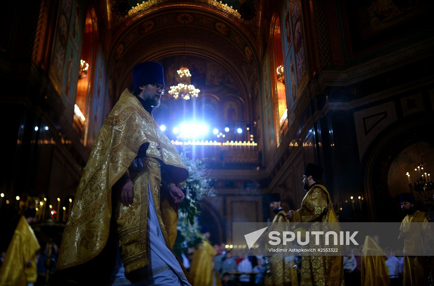 Christmas Eve service at Cathedral of Christ the Savior
