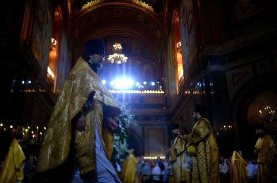 Christmas Eve service at Cathedral of Christ the Savior