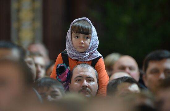 Christmas Eve service at the Cathedral of Christ the Savior