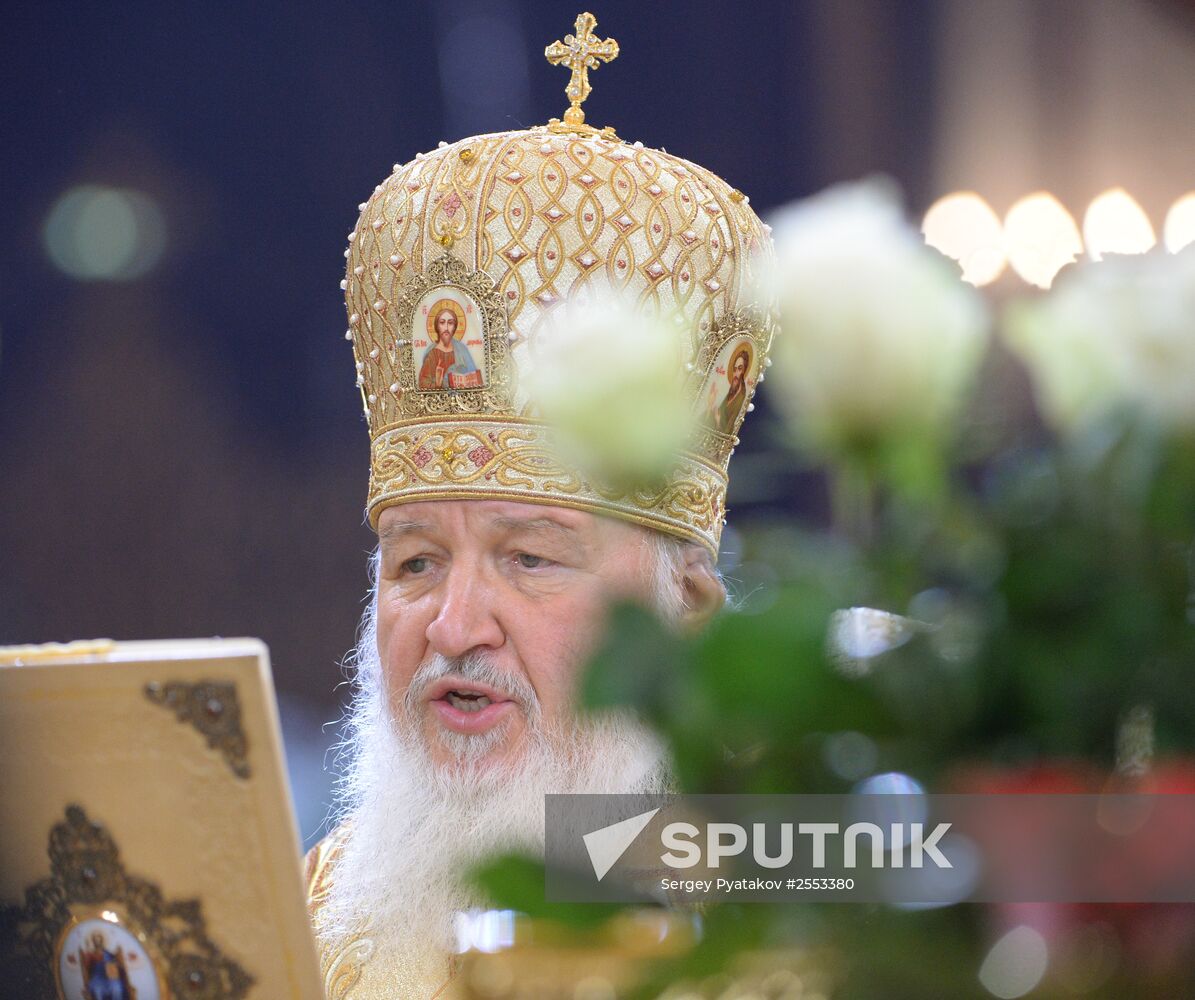Christmas service at Cathedral of Christ the Savior