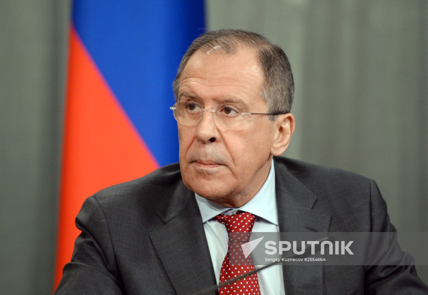 Russian Foreign Minister Sergei Lavrov meets with his Latvian counterpart Edgars Rinkēvičs