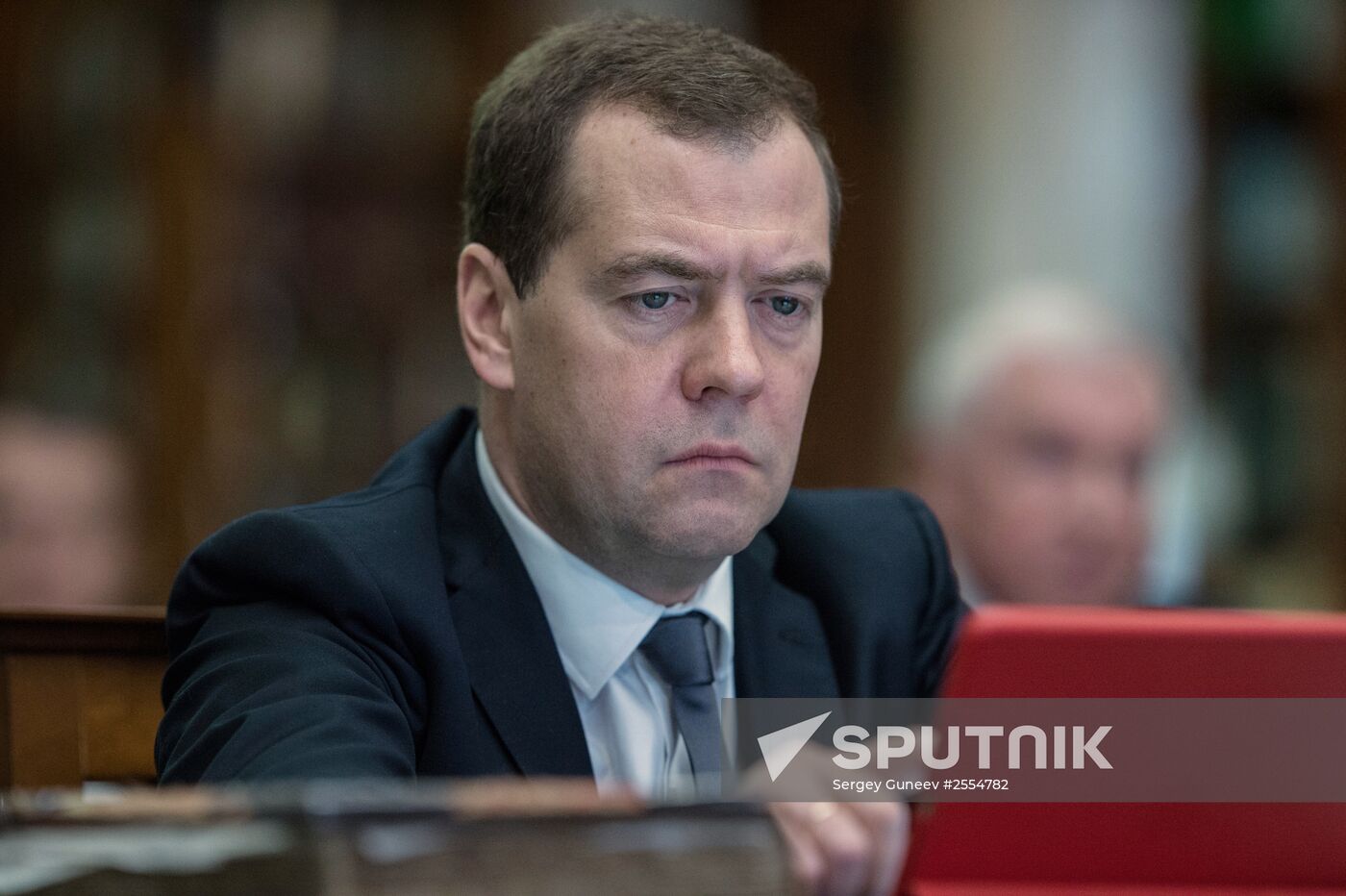Russian Prime Minister Dmitry Medvedev assesses work of the National Digital Library