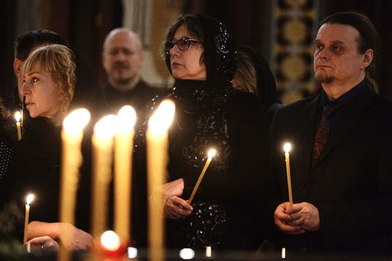 Memorial service for singer Yelena Obraztsova