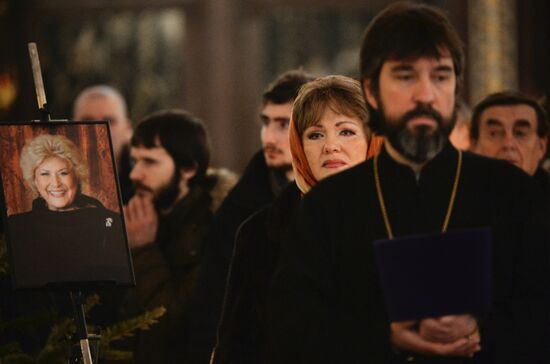 Memorial service for singer Yelena Obraztsova