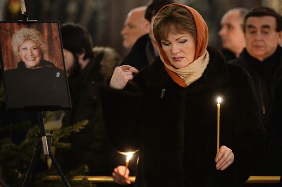 Memorial service for singer Yelena Obraztsova