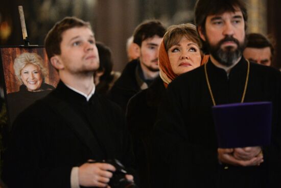Memorial service for singer Yelena Obraztsova