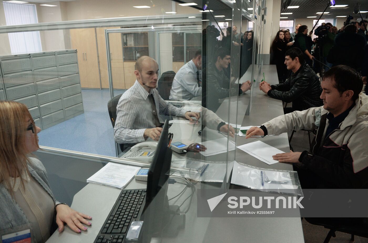 Issue of first patents at Uniform Migration Center, Moscow Region