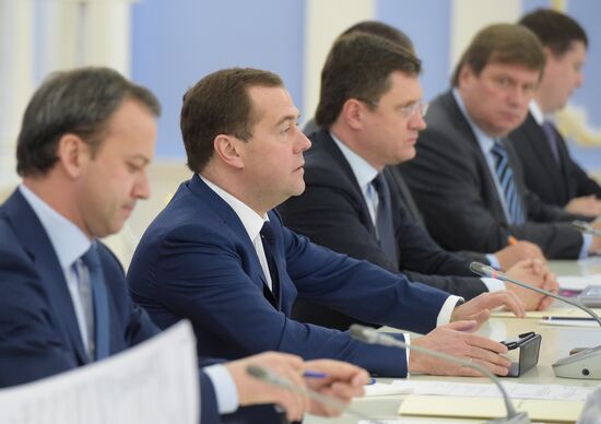 Prime Minister Dmitry Medvedev holds meeting on stable functioning of agricultural branches