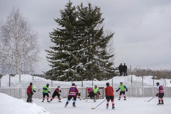 Rural ice hockey in Omsk Region