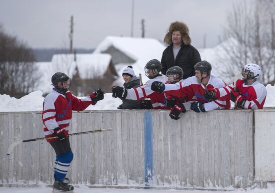 Village ice hockey in Omsk region