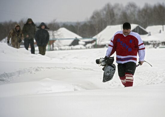Rural ice hockey in Omsk Region