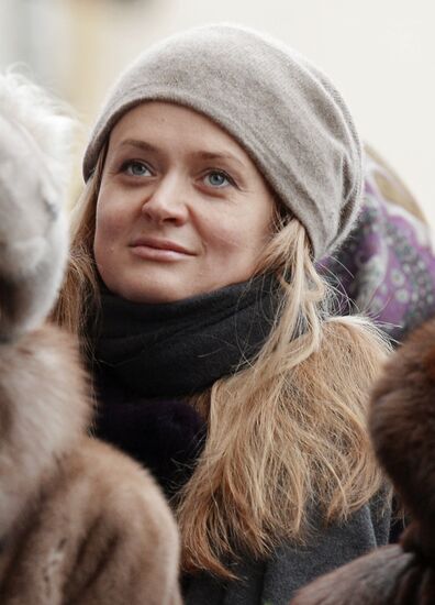 Ceremony unveiling a memorial plaque to Natalia Konchalovsky