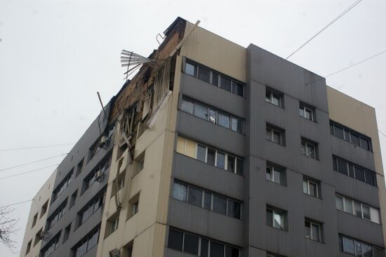 Aftermath of Donetsk shelling by Ukrainian army
