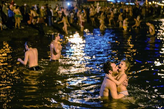 Epiphany celebrations in Russian regions