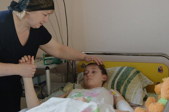 Wounded children from Donetsk treated in Moscow