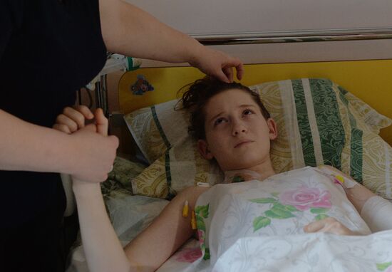 Wounded children from Donetsk treated in Moscow