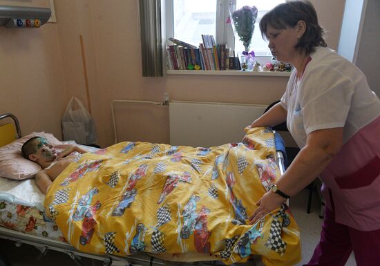 Wounded children from Donetsk treated in Moscow