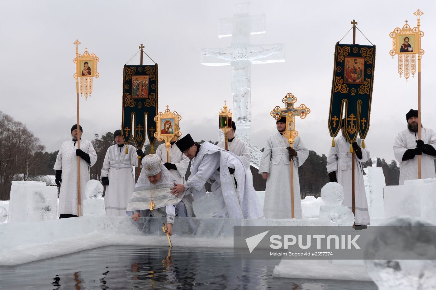 Epiphany celebrations in Russian regions